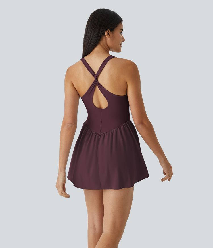 vestido deportivo breezeful corset 2 en 1 con bolsillo de secado rápido fluido para pickleball copas ac