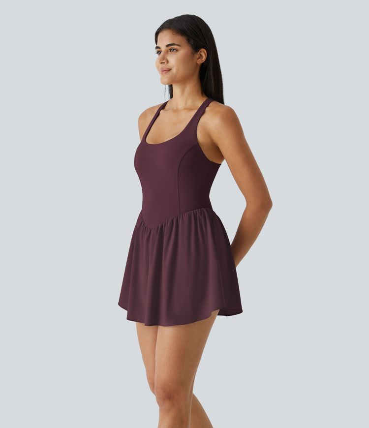 vestido deportivo breezeful corset 2 en 1 con bolsillo de secado rápido fluido para pickleball copas ac