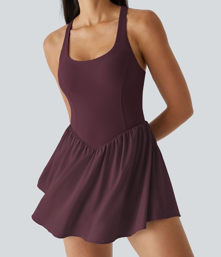 vestido deportivo breezeful corset 2 en 1 con bolsillo de secado rápido fluido para pickleball copas ac