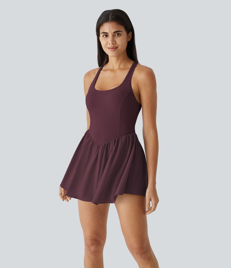 vestido deportivo breezeful corset 2 en 1 con bolsillo de secado rápido fluido para pickleball copas ac