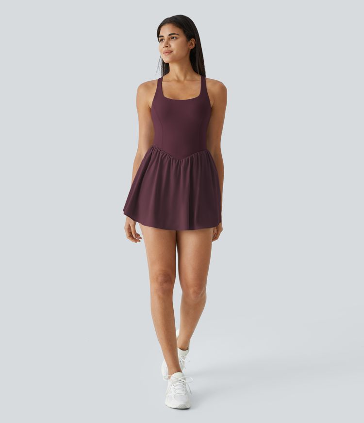 vestido deportivo breezeful corset 2 en 1 con bolsillo de secado rápido fluido para pickleball copas ac