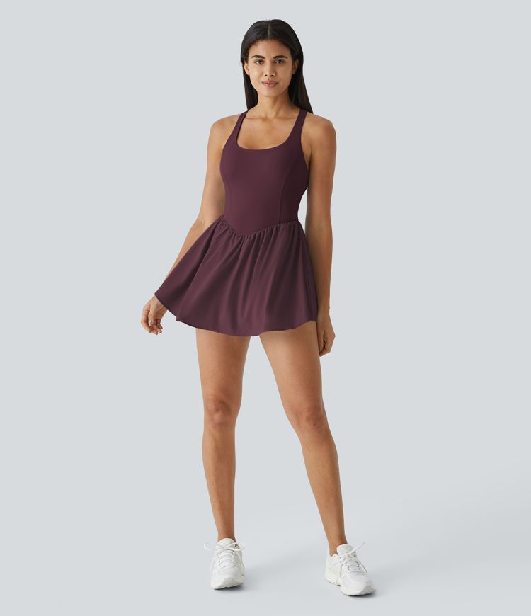 vestido deportivo breezeful corset 2 en 1 con bolsillo de secado rápido fluido para pickleball copas ac