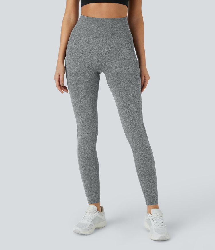 leggings ajustados de cintura alta y fluida sin costuras oneform