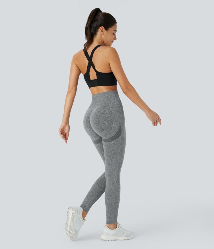 leggings ajustados de cintura alta y fluida sin costuras oneform
