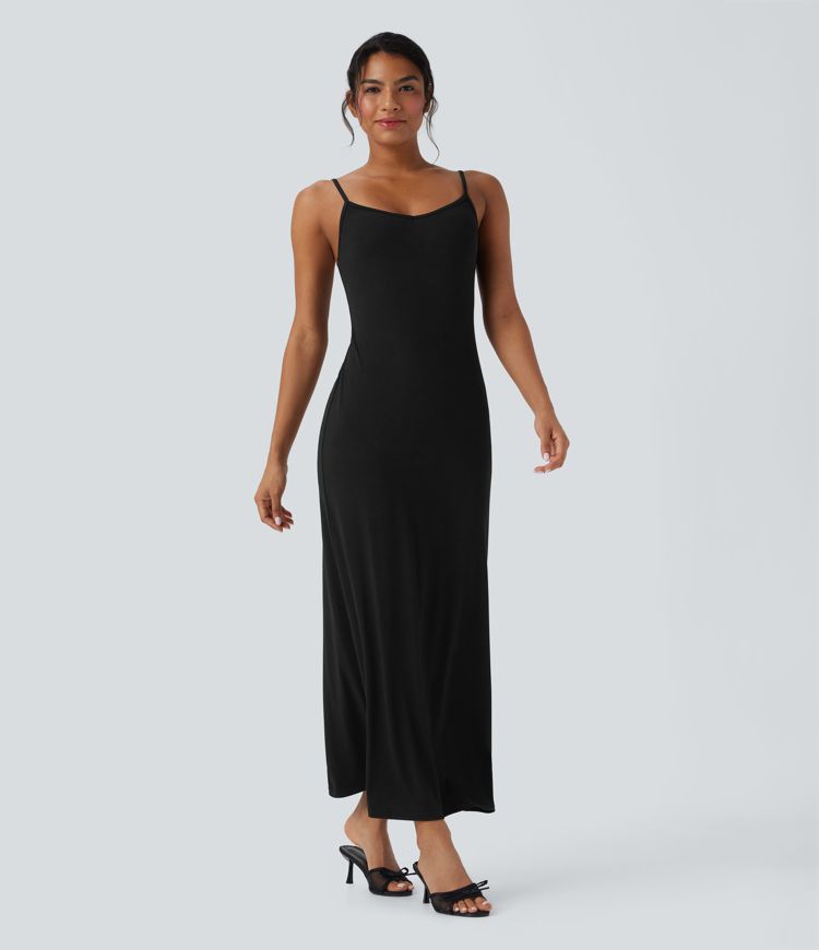 vestido maxi casual de encaje de dos piezas con manga larga