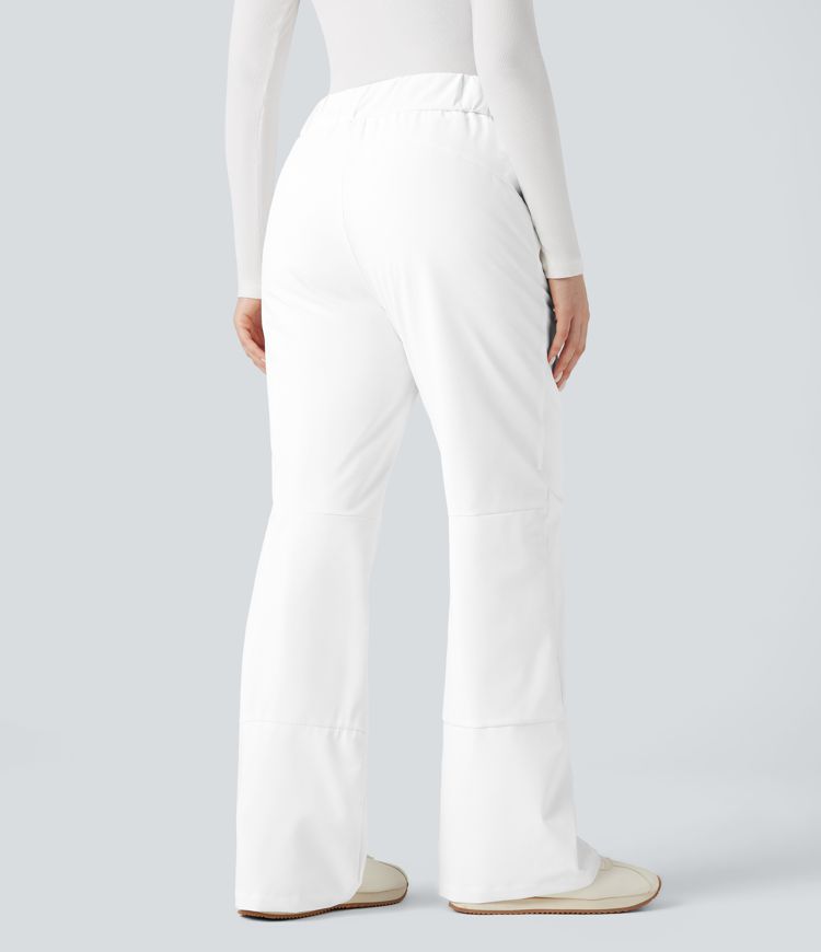 pantalones de senderismo de cintura alta y cálidos con bolsillos