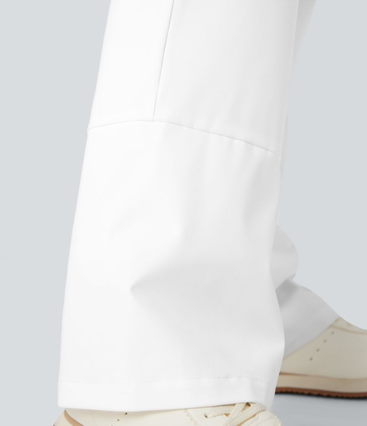 pantalones de senderismo de cintura alta y cálidos con bolsillos
