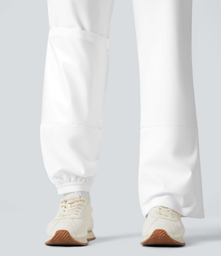 pantalones de senderismo de cintura alta y cálidos con bolsillos