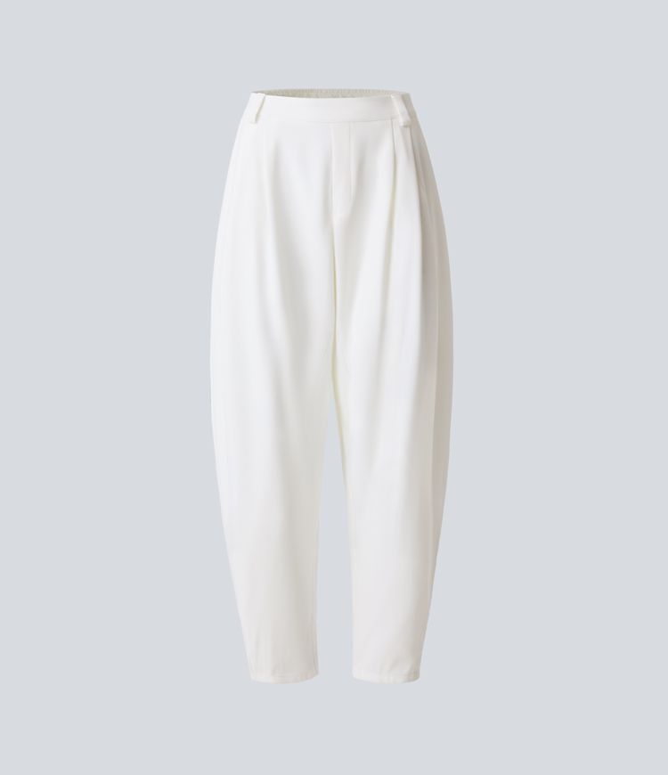 pantalones de trabajo halara flex de tiro medio con bolsillos y pernera cilíndrica