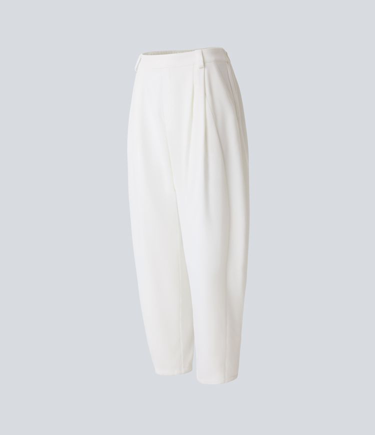 pantalones de trabajo halara flex de tiro medio con bolsillos y pernera cilíndrica