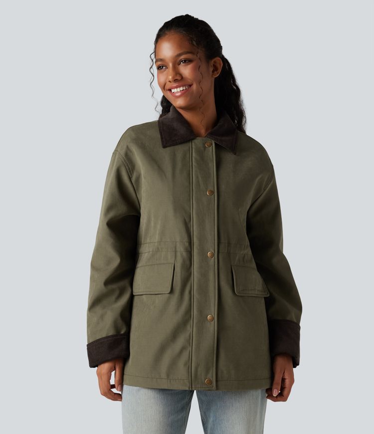 chaqueta informal de manga larga con bolsillos