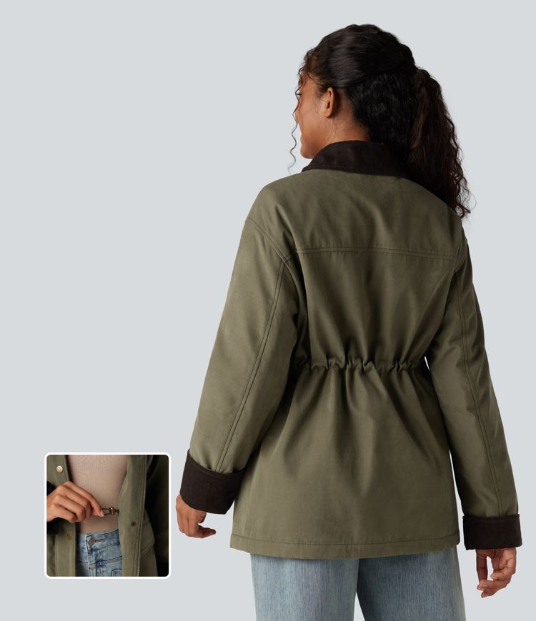 chaqueta informal de manga larga con bolsillos